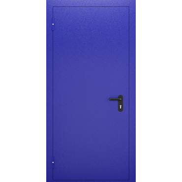 Однопольная синяя противопожарная дверь